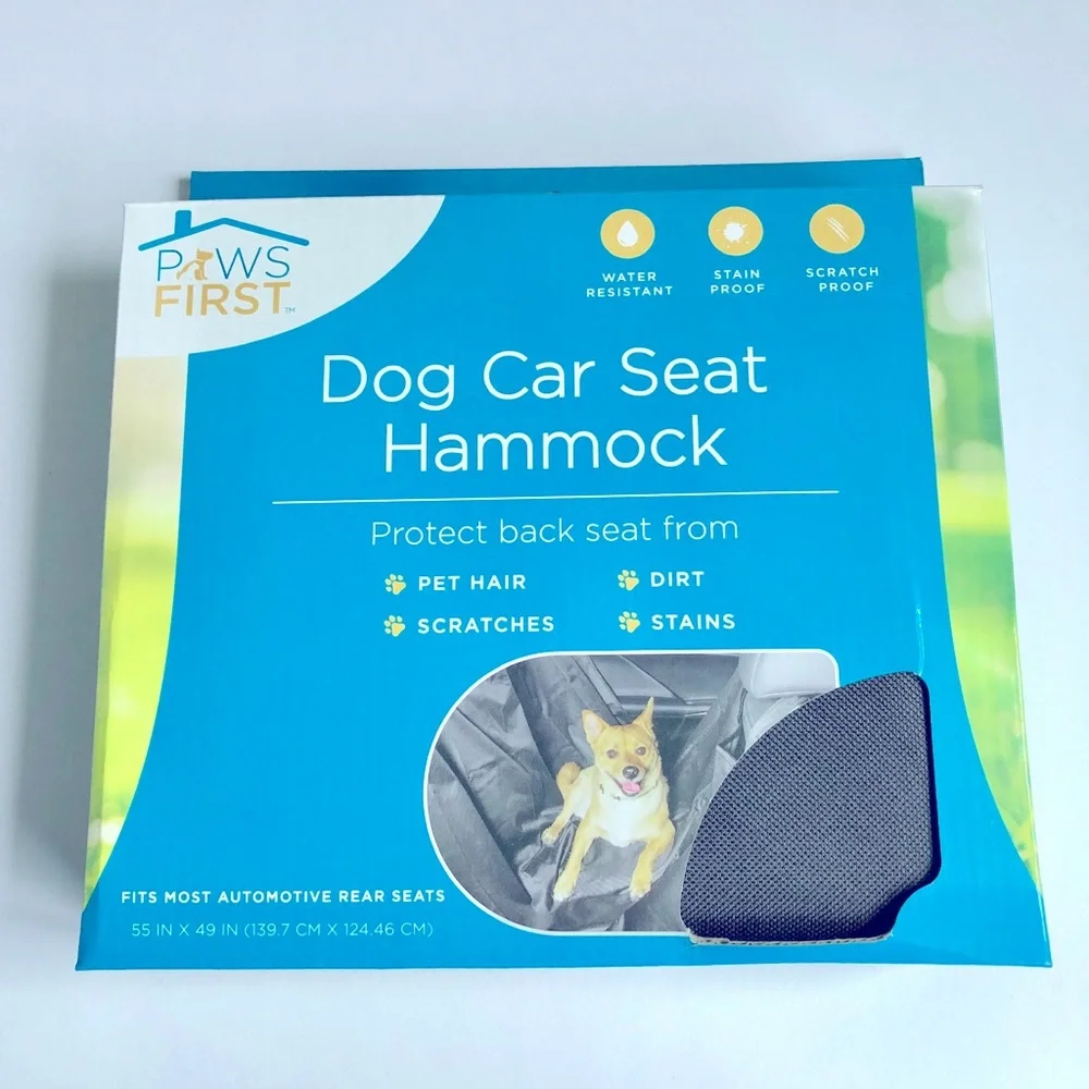 NEW Dog Car Seat Hammock Cover BLACK 55” x 49”